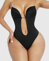 Body sin tirantes con escote en U y tanga